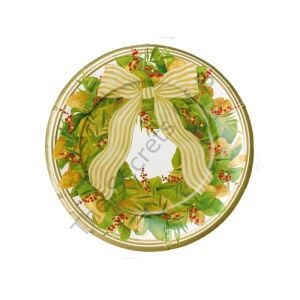 Magnolia Wreath Kağıt Salata ve Tatlı Tabağı 8 Kağıt Salata ve Tatlı Tabağı