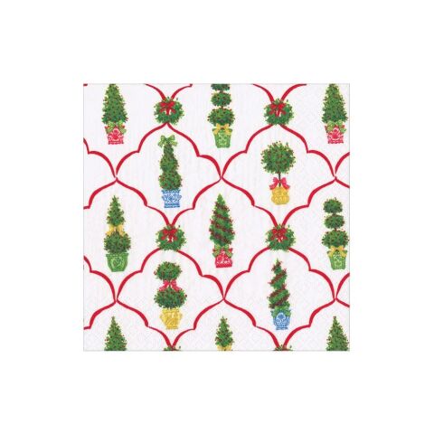 Petit Jardin de Noel Cocktail Napkins - includes 20 Cocktail Napkins