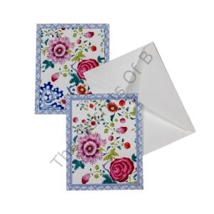 Floral Porcelain Assorted Kutulu Not Kartı 10 Not Kartı ve 10 Zarf Seti