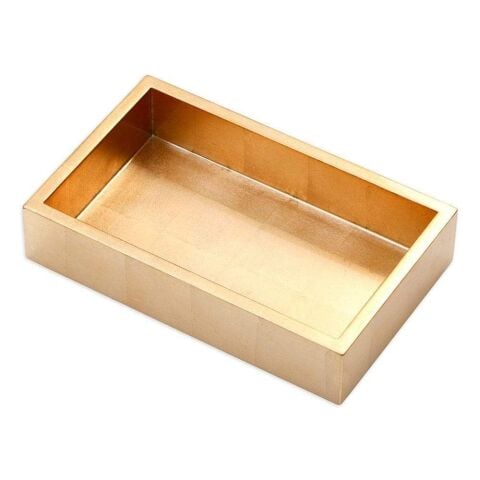 Lacquer Guest Towel Napkin Holder in Gold 1 Each