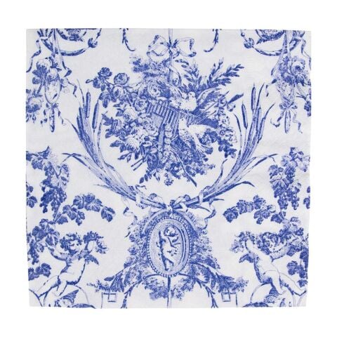 Romantic Toile Blue Luncheon Napkins - 20 Per Package