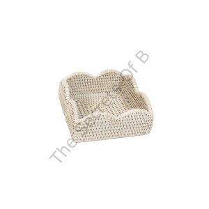 Rattan Dalgalı Kenarlı Öğle Yemeği Peçetesi Krem