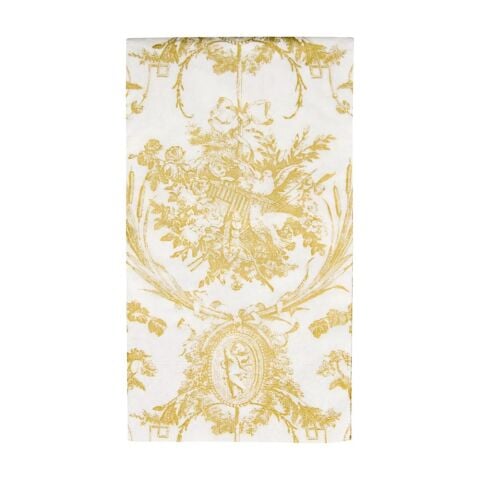 Romantic Toile Gold Guest Towel Napkins - 15 Per Package