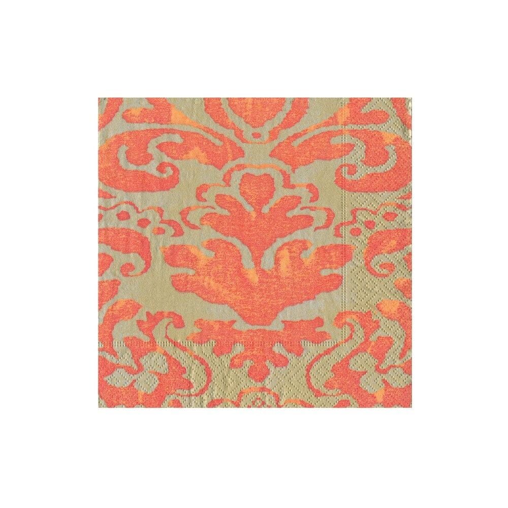 Palazzo Paper Cocktail Napkins in Coral - 20 Per Package