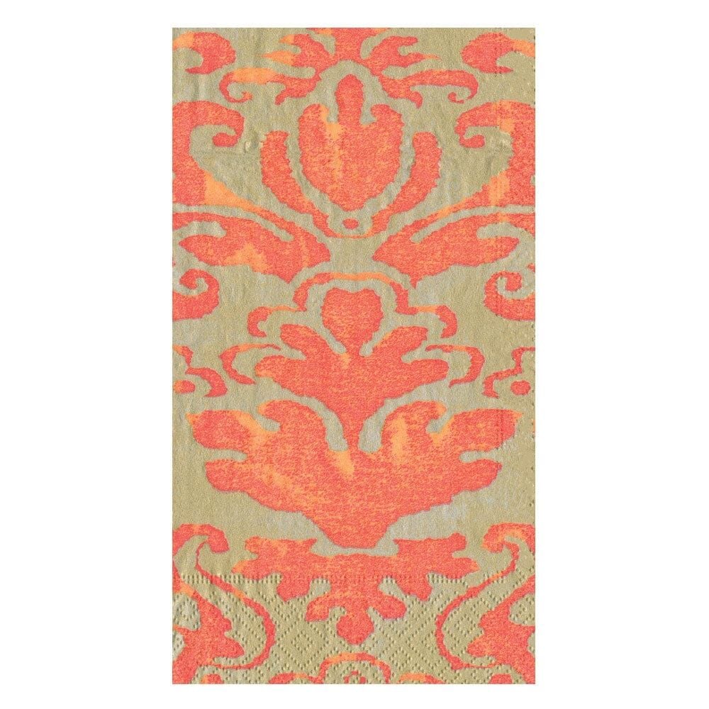 Palazzo Paper Guest Towel Napkins in Coral - 15 Per Package