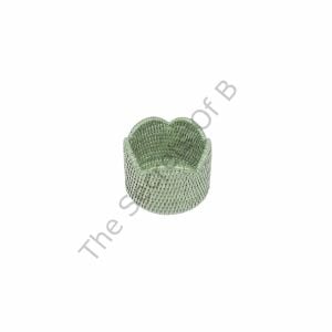 Rattan Dalgalı Kenarlı Şarap Şişesi Altlığı Yeşil 1 Coaster