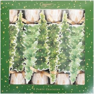 White Christmas 10'' Luxury Cone Crackers - 8 per box