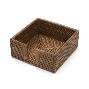 Rattan Cocktail Napkin Holder in Dark Natural - 1 Each