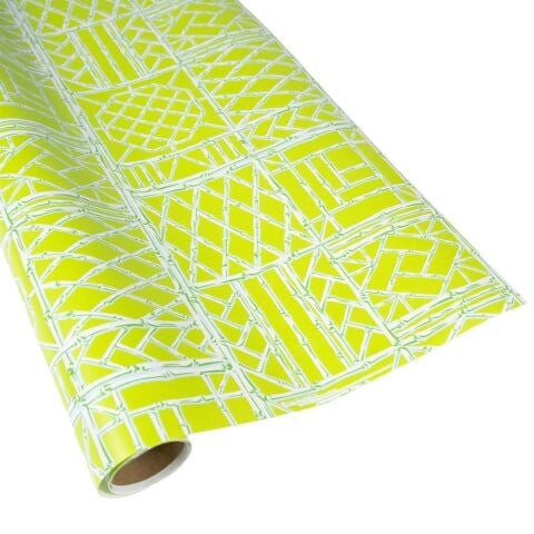 Bamboo Screen in Green Gift Wrap  1 Continuous Roll of Wrapping Paper