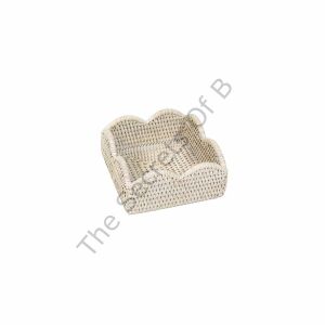 Rattan Dalgalı Kenarlı Kokteyl Peçetelik Krem