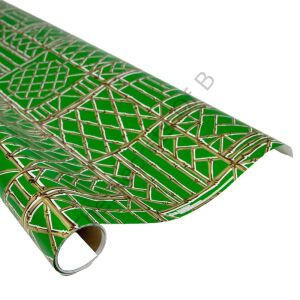 Bamboo Screen Yeşil ve Gold Hediye Paketi Kağıdı Rulo