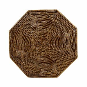 Rattan Octagonal Placemat in Natural - 1 Placemat