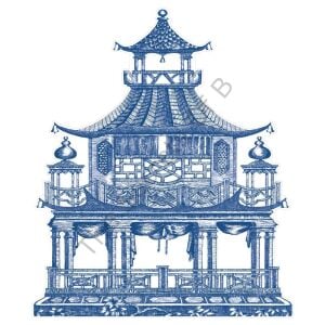 Çin Tarzı Pagoda Desenli Kalıp Kesimli Amerikan Servis 1 Adet