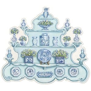 China Cabinet Die-Cut Placemat  4 Per Package
