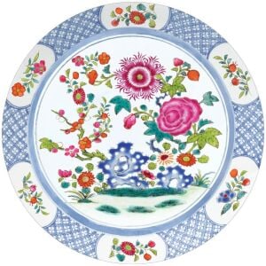 Chinese Floral Porcelain Die-Cut Placemat  1 Per Package