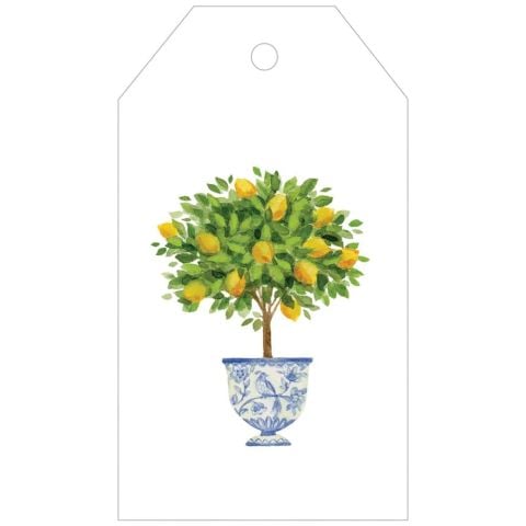 Lemon Topiary Gift Tags  4 Per Package