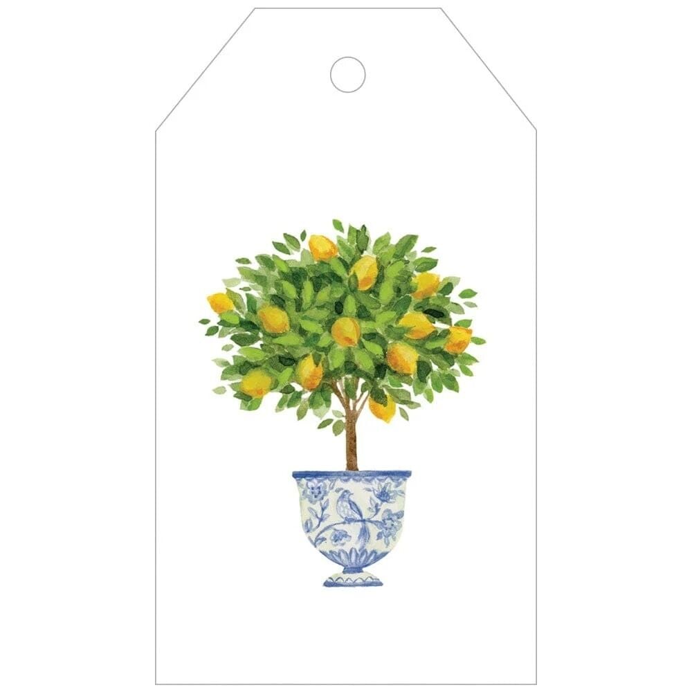 Lemon Topiary Dekoratif Hediye Etiketi 4li Paket