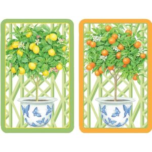 Citrus Topiaries Playing Cards  2 Decks Included