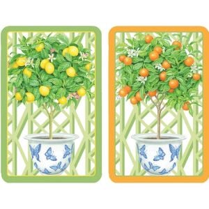 Citrus Topiaries Playing Cards  2 Decks Included