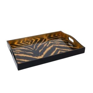 Go Wild Lacquer Large Rectangle Tray  21X15