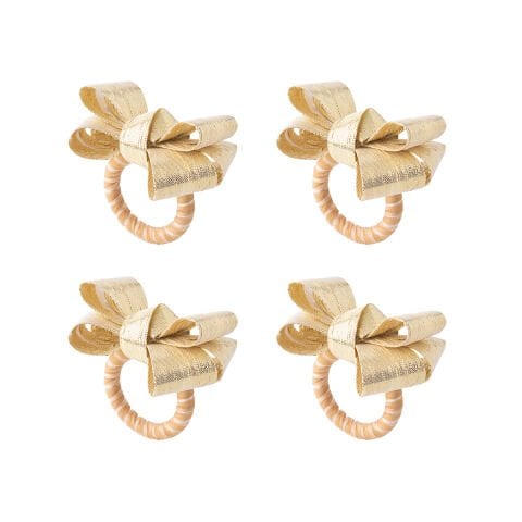 Tuxedo Napkin Ring Set/4 - Gold