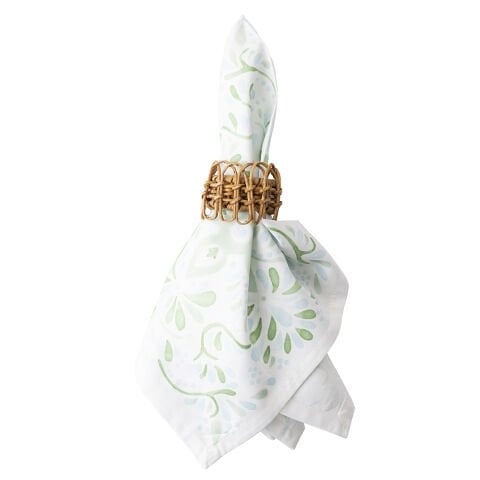 Provence Rattan Napkin Ring Set/4 - Natural