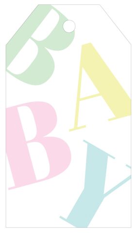 Tossed Baby Classic Gift Tags - 2 Per Package