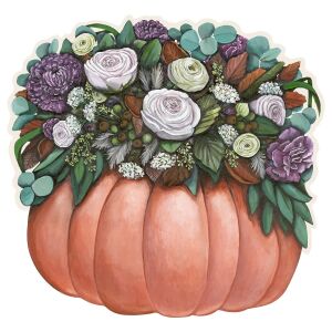 Kalıp Kesim Pumpkin Posey Kağıt Amerikan Servis 12li Paket