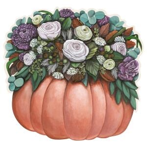Kalıp Kesim Pumpkin Posey Kağıt Amerikan Servis 12li Paket