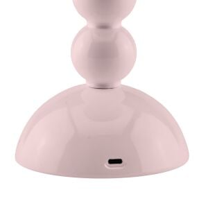 Bobbin LED Pale Pembe Şarjlı LED Masa Lambası
