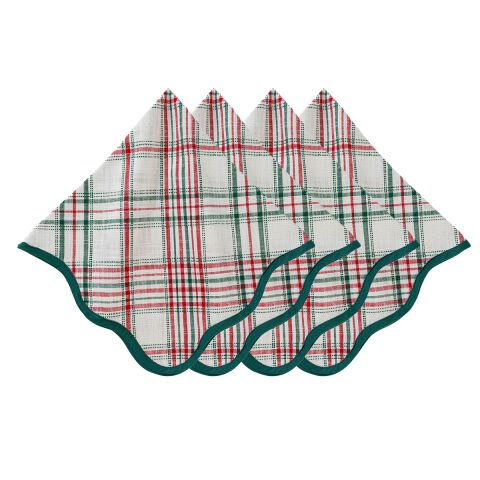 Merry Tartan Napkin Set/4