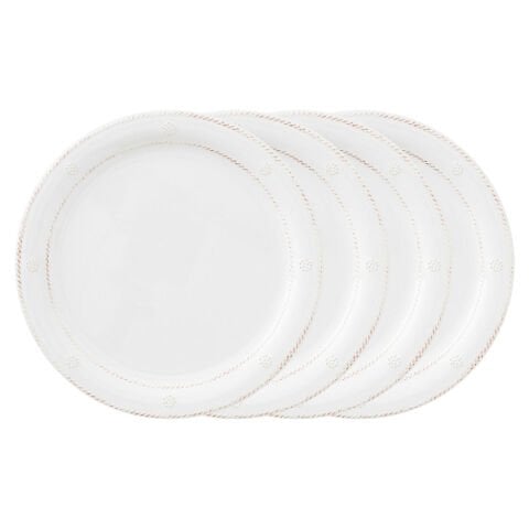 Berry & Thread Melamine Dinner Plate Set/4 - Whitewash