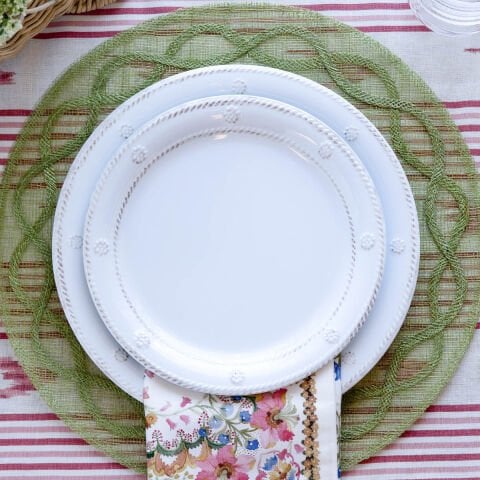 Berry & Thread Melamine Dessert/Salad Plate Set/4 - Whitewash