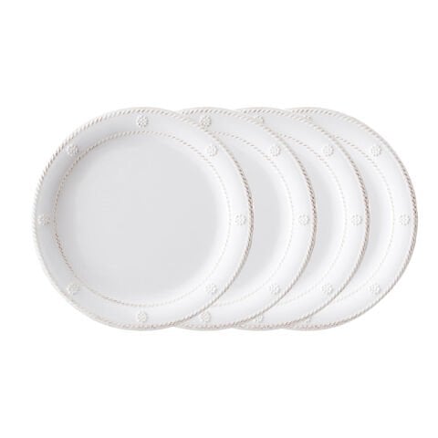Berry & Thread Melamine Dessert/Salad Plate Set/4 - Whitewash