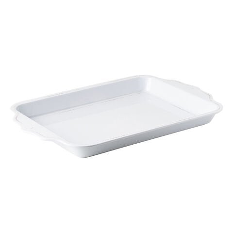 Berry & Thread Melamine 24'' Tray - Whitewash