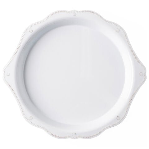 Berry & Thread Melamine 17'' Round Platter - Whitewash