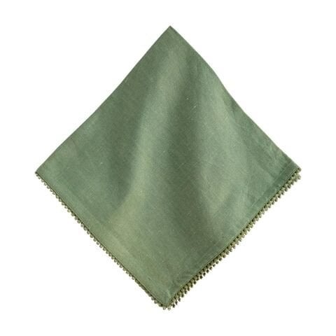Berry Trim Napkin - Watercress